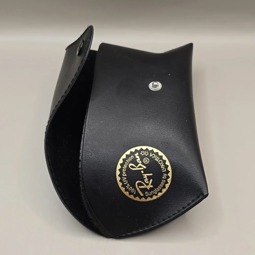 Ray Ban Faux Leather Black Case Only Sunglasses Belt Loop Universal Eyeglasses